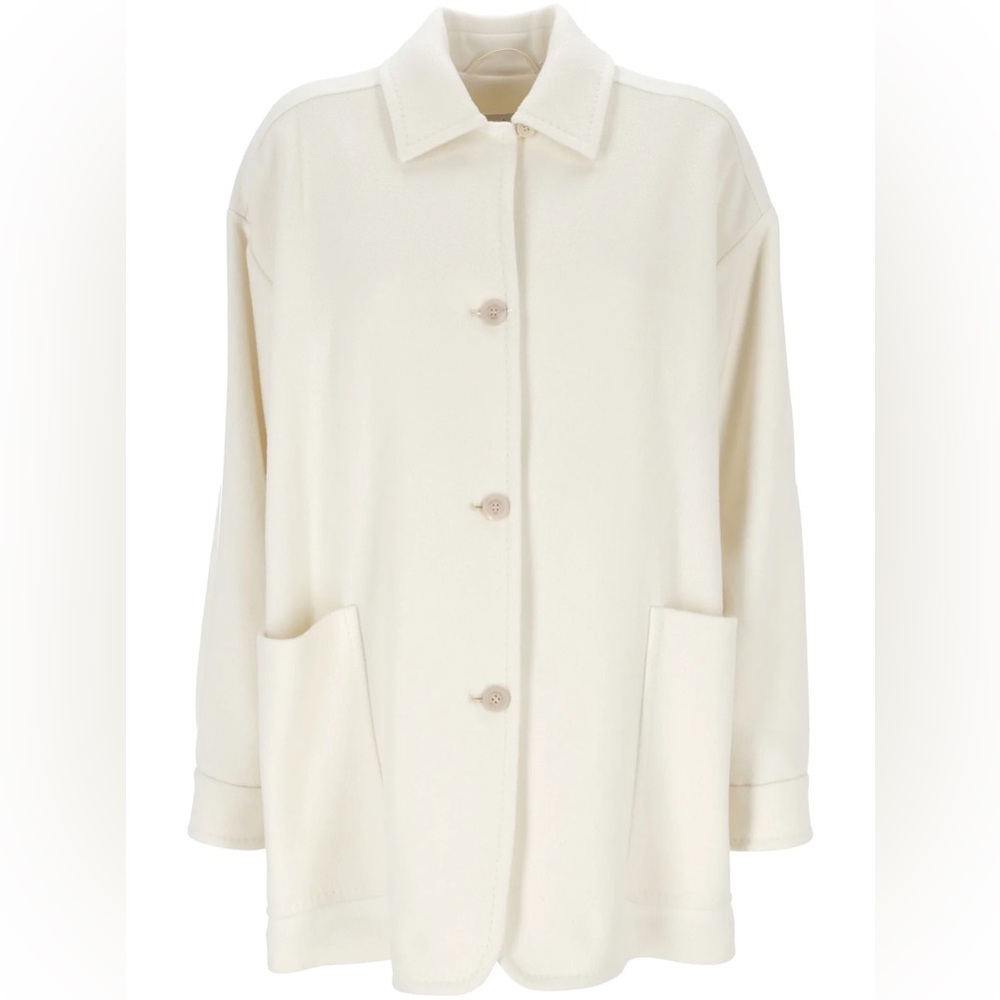 Max Mara Ivory Wool Jacket Coat Eligio Style NWT - Picture 2 of 13